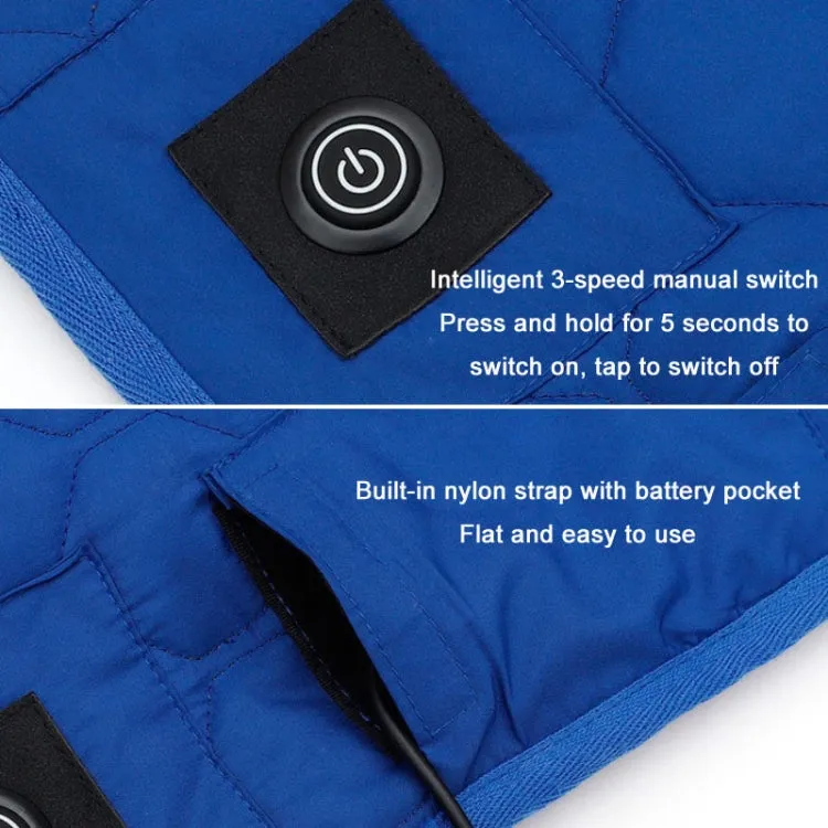 Winter USB Rechargeable Smart Seven Zone Heating  Anti-cold Sleeping Bag Pad(Blue Orange)