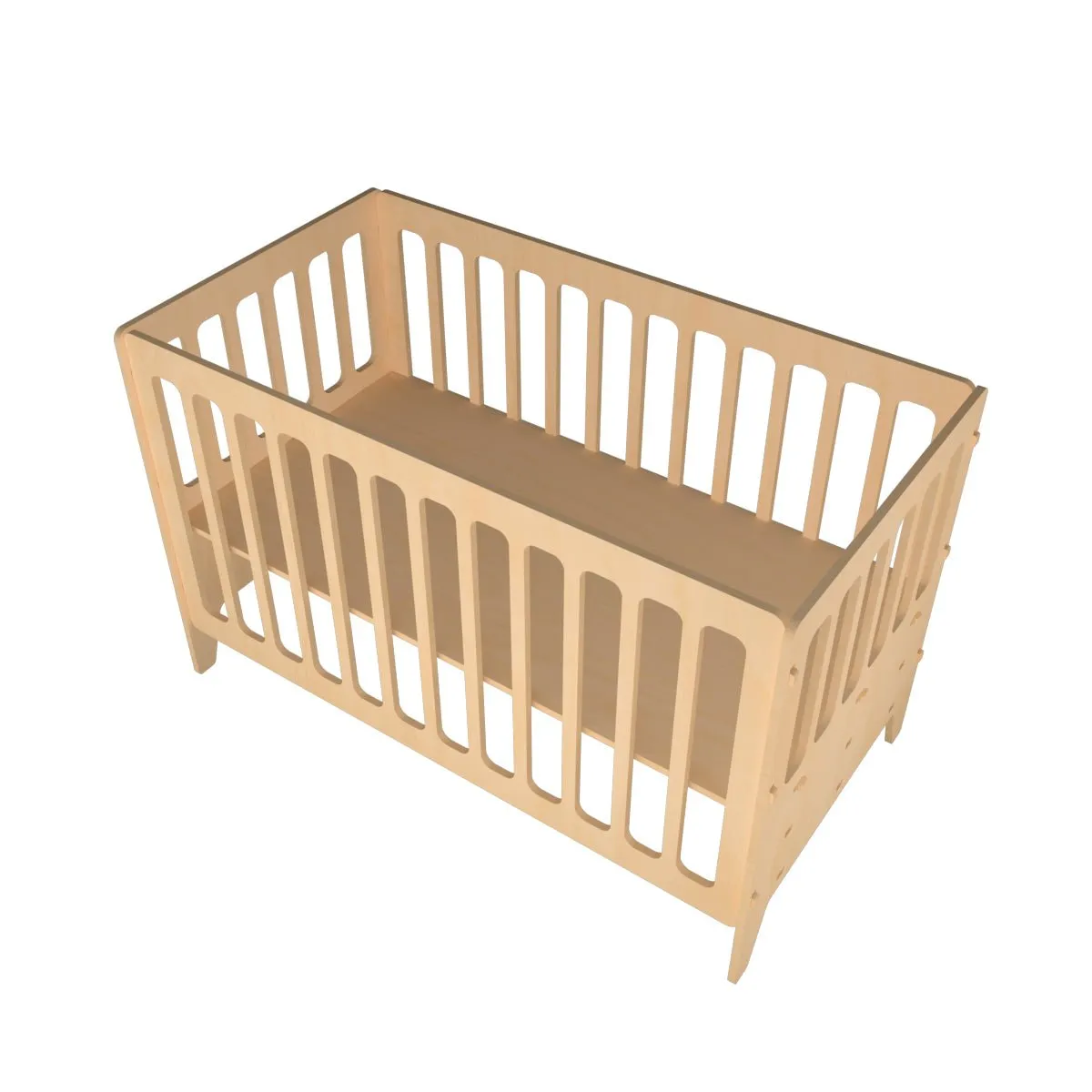 X&Y Large Gold Cherry Crib - Natural