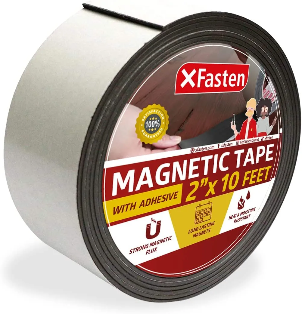 XFasten Magnetic Tape, 2-Inch x 10-Foot